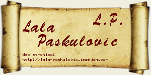 Lala Paskulović vizit kartica